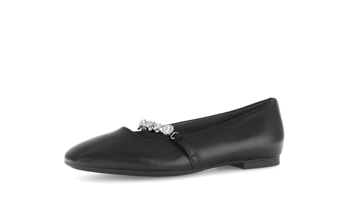 Gabor Damen Klassische Ballerinas, Frauen Flats,Ballerinen,Pumps,Halbschuhe,Sommerschuhe,Slipper,Ballett-Schuhe,schwarz (Kristall),41 EU / 7.5 UK von Gabor