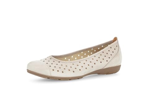 Gabor Damen Klassische Ballerinas, Frauen Flats,Ballett-Schuhe,Ballet-Flats,Ausgehschuhe,Abendschuhe,Slip-ons,sportlich,leinen,42 EU / 8 UK von Gabor