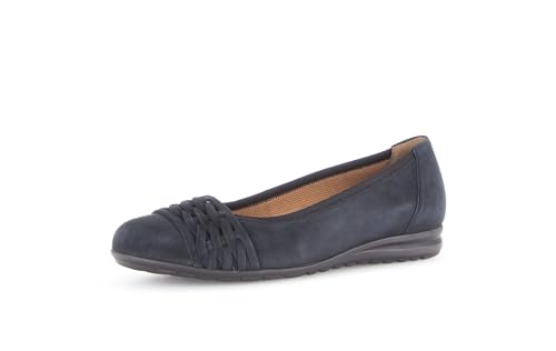 Gabor Damen Klassische Ballerinas, Frauen Flats,Leichte Mehrweite (G),Ballerinen,Halbschuhe,Sommerschuhe,Slipper,flach,Dark-Blue,39 EU / 6 UK von Gabor