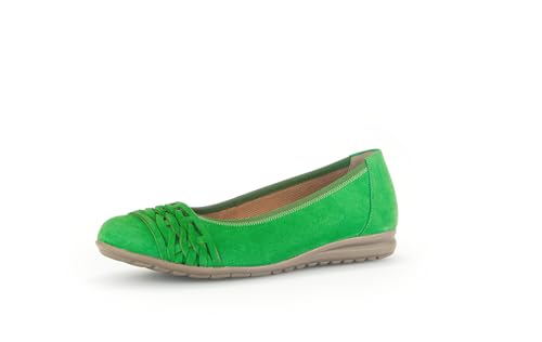 Gabor Damen Klassische Ballerinas, Frauen Flats,Leichte Mehrweite (G),Ballett-Schuhe,Ballet-Flats,Ausgehschuhe,Abendschuhe,Verde,38.5 EU / 5.5 UK von Gabor