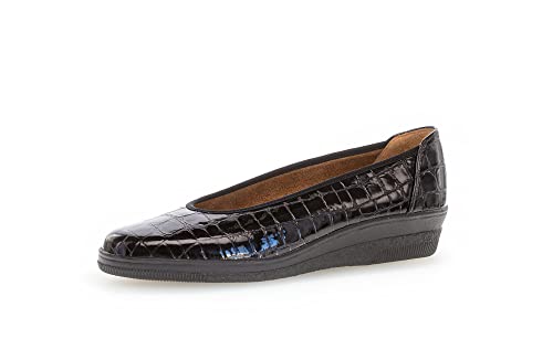 Gabor Damen Klassische Ballerinas, Frauen Flats,Leichte Mehrweite (G),Pumps,Halbschuhe,Sommerschuhe,Slipper,Ballet-Flats,schwarz,40.5 EU / 7 UK von Gabor