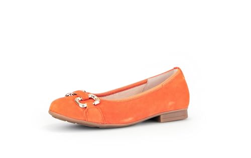 Gabor Damen Klassische Ballerinas, Frauen Flats,Leichte Mehrweite (G),Slip-ons,klassisch elegant,Ballerinen,Mandarine (Gold),39 EU / 6 UK von Gabor