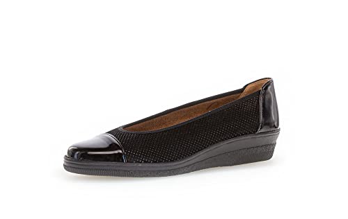 Gabor Damen Klassische Ballerinas, Frauen Flats,Moderate Mehrweite (G),Ausgehschuhe,Slip-ons,Ballerina-Schuhe,flach,schwarz,36 EU / 3.5 UK von Gabor