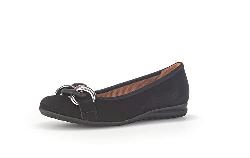 Gabor Damen Klassische Ballerinas, Frauen Flats,Moderate Mehrweite (G),Ballerina-Schuhe,Ballett-Schuhe,flach,schwarz(Uni+asilb),39 EU / 6 UK von Gabor