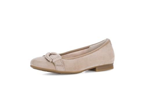Gabor Damen Klassische Ballerinas, Frauen Flats,Moderate Mehrweite (G),Halbschuhe,Sommerschuhe,Slipper,Ballet-Flats,Sand (Gold),37.5 EU / 4.5 UK von Gabor