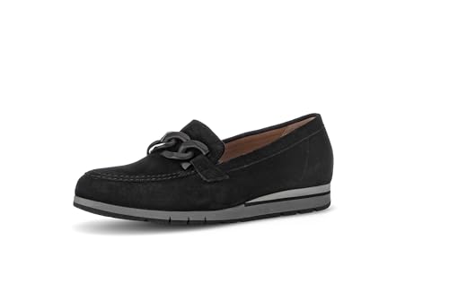 Gabor Damen Klassische Ballerinas, Frauen Flats,Moderate Mehrweite (G),Halbschuhe,Sommerschuhe,Slipper,flach,schwarz (Uni),37.5 EU / 4.5 UK von Gabor