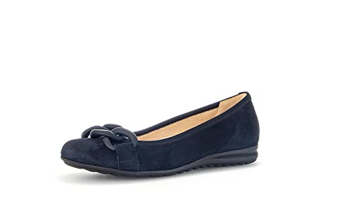 Gabor Damen Klassische Ballerinas, Frauen Flats,Moderate Mehrweite (G),Pumps,Halbschuhe,Sommerschuhe,Slipper,Dark-Blue (Uni),37.5 EU / 4.5 UK von Gabor