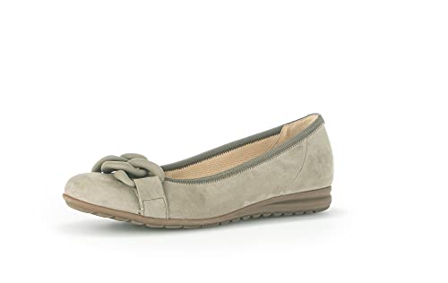 Gabor Damen Klassische Ballerinas, Frauen Flats,Moderate Mehrweite (G),Slip-ons,klassisch elegant,Ballerinen,Pumps,Schilf (Uni),37 EU / 4 UK von Gabor