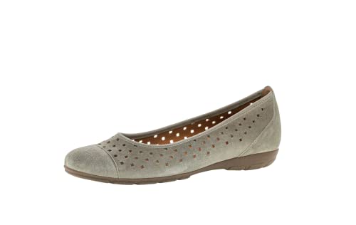 Gabor Damen Klassische Ballerinas, Frauen Flats,Slip-ons,Freizeitschuhe,sportlich,Women's,Lady,Ladies,Ballerinen,Pumps,Schilf,37 EU / 4 UK von Gabor