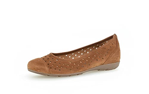 Gabor Damen Klassische Ballerinas, Frauen Flats,Slip-ons,klassisch elegant,Ballerinen,Pumps,Halbschuhe,Sommerschuhe,Slipper,Brandy,39 EU / 6 UK von Gabor