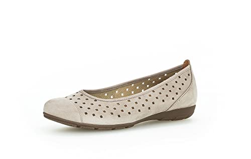 Gabor Damen Klassische Ballerinas, Frauen Flats,Slip-ons,klassisch elegant,Ballerinen,Pumps,Halbschuhe,Sommerschuhe,Slipper,leinen,37 EU / 4 UK von Gabor