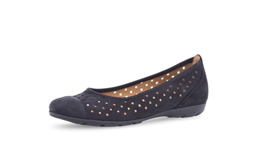 Gabor Damen Klassische Ballerinas, Frauen Flats,Slipper,Ballerina-Schuhe,Ballett-Schuhe,Ballet-Flats,Ausgehschuhe,Nightblue,43 EU / 9 UK von Gabor