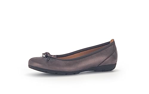 Gabor Damen Klassische Ballerinas, Frauen Flats,Slipper,Ballerina-Schuhe,Ballett-Schuhe,Ballet-Flats,flach,Ausgehschuhe,Dark-Taupe,38 EU / 5 UK von Gabor