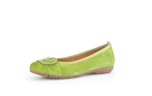 Gabor Damen Klassische Ballerinas, Frauen Flats,Slipper,Ballerina-Schuhe,Ballett-Schuhe,Ballet-Flats,flach,Granny Green,39 EU / 6 UK von Gabor