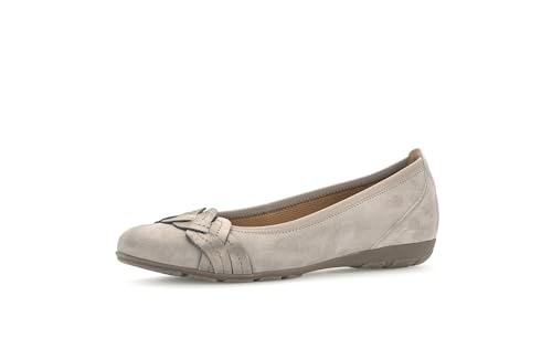 Gabor Damen Klassische Ballerinas, Frauen Flats,Sommerschuhe,Slipper,Ballerina-Schuhe,Ballett-Schuhe,Ballet-Flats,Visone/Mutaro,43 EU / 9 UK von Gabor