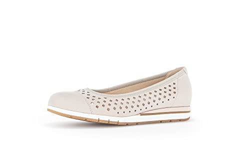 Gabor Damen Klassische Ballerinas, Frauen Flats,Wechselfußbett,Moderate Mehrweite (G),Ballerina-Schuhe,Ballett-Schuhe,Puder,40.5 EU / 7 UK von Gabor