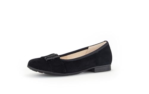 Gabor Damen Klassische Ballerinas, Frauen Flats,Wechselfußbett,Moderate Mehrweite (G),Ballerina-Schuhe,Ballett-Schuhe,schwarz,40 EU / 6.5 UK von Gabor