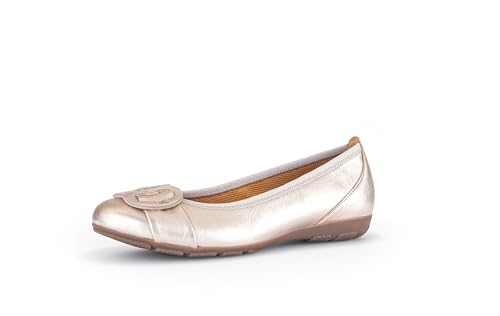 Gabor Damen Klassische Ballerinas, Frauen Flats,klassisch elegant,Ballerinen,Halbschuhe,Sommerschuhe,Slipper,Ballett-Schuhe,Puder,42 EU / 8 UK von Gabor