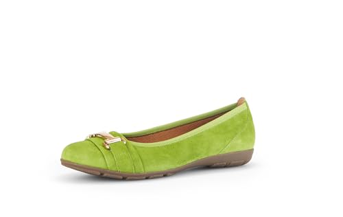 Gabor Damen Klassische Ballerinas, Frauen Flats,klassisch elegant,Ballerinen,Pumps,Halbschuhe,Sommerschuhe,Granny Green(Gold),37.5 EU / 4.5 UK von Gabor