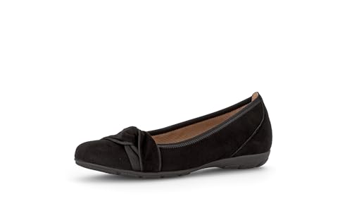 Gabor Damen Klassische Ballerinas | Frauen Flats | Freizeitschuhe | sportlich | Ballerinen | Pumps | Halbschuhe | Sommerschuhe | flach | schwarz | 41 EU - 7.5 UK von Gabor