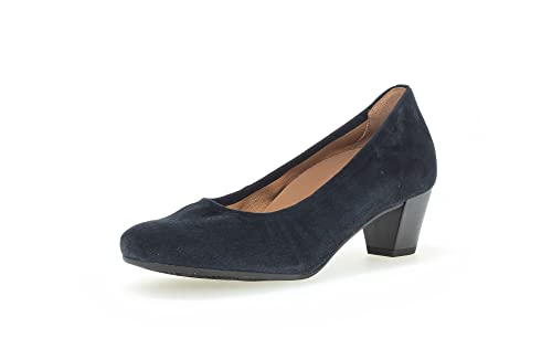 Gabor Damen Klassische Pumps, Frauen Absatzschuhe,Wechselfußbett,Komfortable Mehrweite (H),Ausgehschuhe,Court Shoes,Dark-Blue,40.5 EU / 7 UK von Gabor