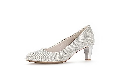 Gabor Damen Klassische Pumps | Frauen Absatzschuhe | stöckelschuhe | Businessschuhe | büro | Office | elegant | high Heels | Silber | 39 EU - 6 UK von Gabor