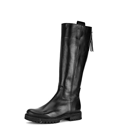 Gabor Damen Klassische Stiefel, Frauen Stiefel,Wechselfußbett,Komfortable Mehrweite (H),uebergangsschuhe,schwarz (Flausch),40.5 EU / 7 UK von Gabor