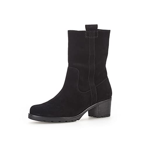 Gabor Damen Klassische Stiefeletten, Frauen Boots,Moderate Mehrweite (G),gefüttert,stiefel,bootee,schwarz (Flausch),40 EU / 6.5 UK von Gabor