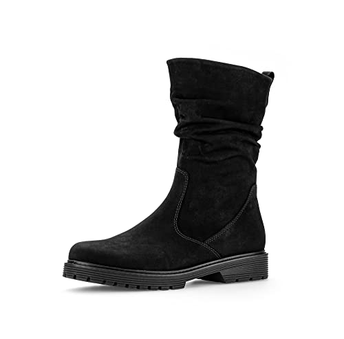 Gabor Damen Klassische Stiefeletten, Frauen Boots,Wechselfußbett,Moderate Mehrweite (G),Lammfell,schwarz,40.5 EU / 7 UK von Gabor