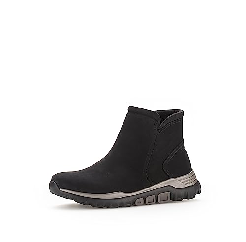 Gabor Damen Klassische Stiefeletten, Frauen Boots,Wechselfußbett,halbstiefel,Kurzstiefel,uebergangsschuhe,schwarz (Micro),40.5 EU / 7 UK von Gabor