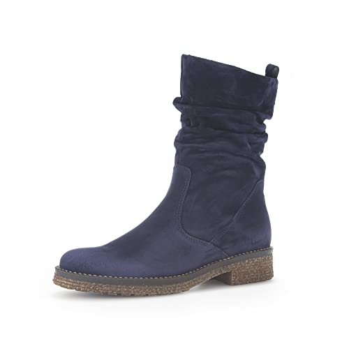 Gabor Damen Klassische Stiefeletten, Frauen Stiefeletten,Wechselfußbett,Moderate Mehrweite (G),Marine (Flausch),35.5 EU / 3 UK von Gabor