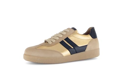 Gabor Damen Low-Top Sneaker, Frauen Halbschuhe,Best Fitting,Strassenschuhe,Sportschuhe,Freizeitschuhe,Caramel/Gold/schw.,40 EU / 6.5 UK von Gabor