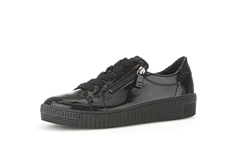 Gabor Damen Low-Top Sneaker, Frauen Halbschuhe,Freizeitschuhe,Laufschuhe,schnürschuhe,schnürer,Plateausohle,schwarz (schwarz),37 EU / 4 UK von Gabor