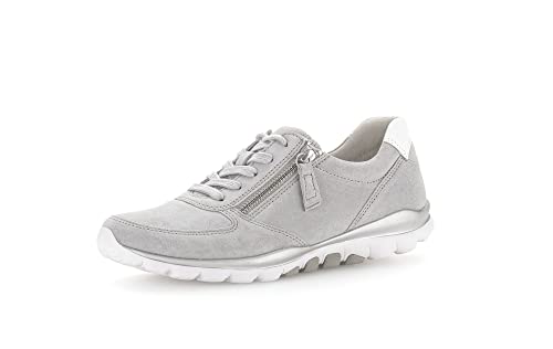 Gabor Damen Low-Top Sneaker, Frauen Halbschuhe,Freizeitschuhe,Turnschuhe,Laufschuhe,schnürschuhe,schnürer,Light Grey/Weiss,39 EU / 6 UK von Gabor