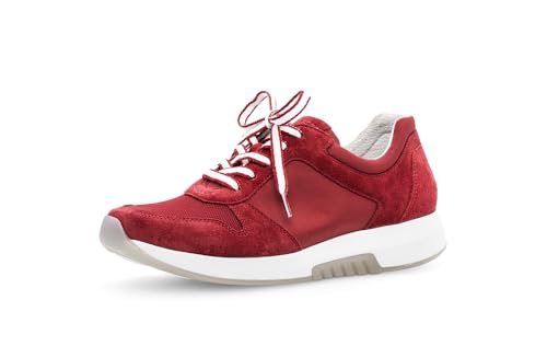 Gabor Damen Low-Top Sneaker, Frauen Halbschuhe,Freizeitschuhe,Turnschuhe,Laufschuhe,schnürschuhe,schnürer,Plateausohle,red,39 EU / 6 UK von Gabor