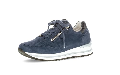 Gabor Damen Low-Top Sneaker, Frauen Halbschuhe,Komfortable Mehrweite (H),Freizeitschuhe,Turnschuhe,Laufschuhe,River/Marine (pf),38.5 EU / 5.5 UK von Gabor
