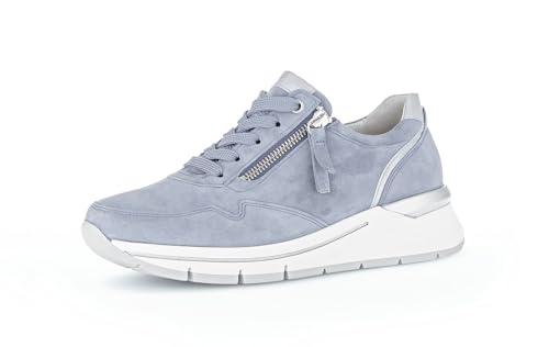 Gabor Damen Low-Top Sneaker, Frauen Halbschuhe,Komfortable Mehrweite (H),Keilabsatz,Wedge Heel,straßenschuhe,Nautic/Aqua,38.5 EU / 5.5 UK von Gabor