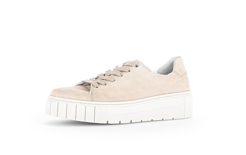 Gabor Damen Low-Top Sneaker, Frauen Halbschuhe,Komfortable Mehrweite (H),Sportschuhe,Freizeitschuhe,Turnschuhe,Laufschuhe,Oak,40.5 EU / 7 UK von Gabor