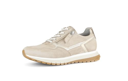 Gabor Damen Low-Top Sneaker, Frauen Halbschuhe,Komfortable Mehrweite (H),schnürschuhe,schnürer,Plateausohle,Oak/Puder,40.5 EU / 7 UK von Gabor