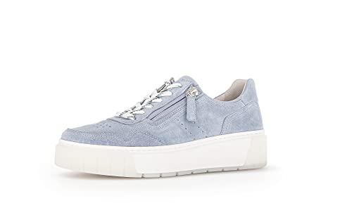 Gabor Damen Low-Top Sneaker, Frauen Halbschuhe,Komfortable Mehrweite (H),schnürschuhe,schnürer,Plateausohle,Sportschuhe,Lagune,42 EU / 8 UK von Gabor