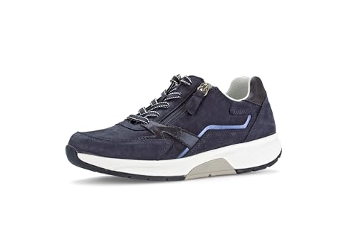 Gabor Damen Low-Top Sneaker, Frauen Halbschuhe,Laufschuhe,schnürschuhe,schnürer,Plateausohle,straßenschuhe,Blue/Ocean,38 EU / 5 UK von Gabor