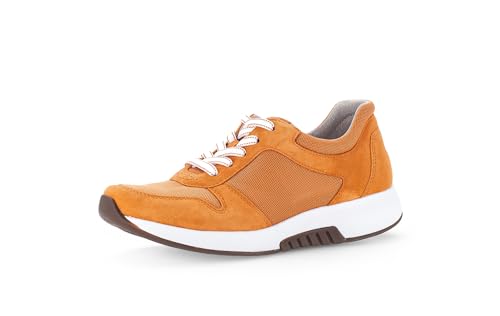 Gabor Damen Low-Top Sneaker, Frauen Halbschuhe,Laufschuhe,schnürschuhe,schnürer,Plateausohle,straßenschuhe,Turnschuhe,Mandarine,40 EU / 6.5 UK von Gabor