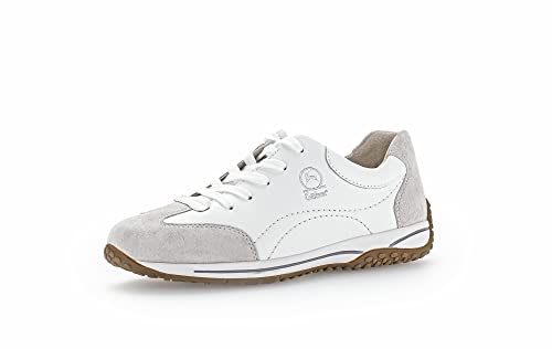 Gabor Damen Low-Top Sneaker, Frauen Halbschuhe,Leichte Mehrweite (G),Freizeitschuhe,Turnschuhe,Laufschuhe,schnürer,Weiss/White,39 EU / 6 UK von Gabor