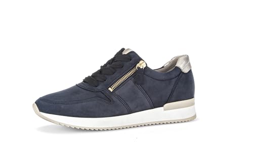 Gabor Damen Low-Top Sneaker, Frauen Halbschuhe,Plateausohle,straßenschuhe,Strassenschuhe,Sportschuhe,Freizeitschuhe,Blue/Puder,41 EU / 7.5 UK von Gabor