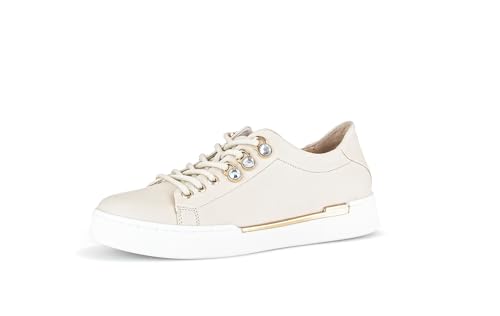 Gabor Damen Low-Top Sneaker, Frauen Halbschuhe,Plateausohle,straßenschuhe,Strassenschuhe,Sportschuhe,Freizeitschuhe,Panna (Gold),40.5 EU / 7 UK von Gabor