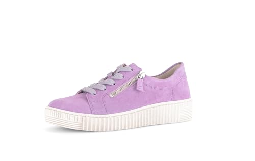 Gabor Damen Low-Top Sneaker, Frauen Halbschuhe,Plateausohle,straßenschuhe,Strassenschuhe,Sportschuhe,Freizeitschuhe,lila Light,40.5 EU / 7 UK von Gabor