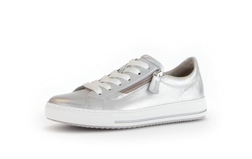 Gabor Damen Low-Top Sneaker, Frauen Halbschuhe,Turnschuhe,Laufschuhe,Freizeit,sportlich,straßenschuhe,Strassenschuhe,Silber,38.5 EU / 5.5 UK von Gabor