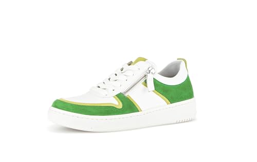 Gabor Damen Low-Top Sneaker, Frauen Halbschuhe,Turnschuhe,Laufschuhe,schnürschuhe,schnürer,Plateausohle,Latte/Limette/Verde,36 EU / 3.5 UK von Gabor