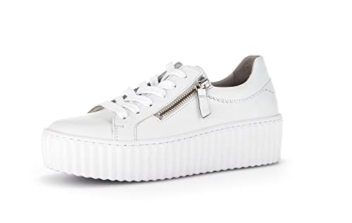 Gabor Damen Low-Top Sneaker, Frauen Halbschuhe,Wechselfußbett,Best Fitting,Freizeitschuhe,Turnschuhe,Laufschuhe,Weiss (Ice),40 EU / 6.5 UK von Gabor