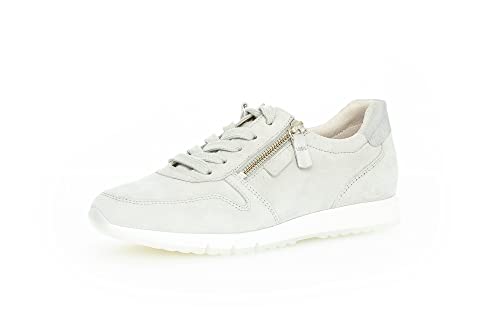 Gabor Damen Low-Top Sneaker, Frauen Halbschuhe,Wechselfußbett,Best Fitting,Halbschuhe,straßenschuhe,Strassenschuhe,Light Grey/Silber,35 EU / 2.5 UK von Gabor